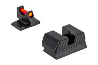Trijicon's Fiber Sight Set for FN USA FNS, FNP, and FNX in 9mm is a high-contrast competition and carry sight set